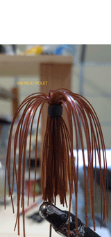 BUSHMASTER-G  GAMAKATSU EQUIPPED STAND UP JIG  3/8 OZ  SILICONE SKIRT