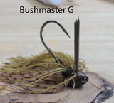 BUSHMASTER-G  GAMAKATSU EQUIPPED STAND UP JIG  3/8 OZ  SILICONE SKIRT
