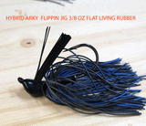 HYBRID ARKY FLIPPING JIG 3/8 OZ 4/0 MUSTAD LIVING RUBBER SKIRT 3 pack