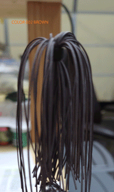 HEAVY COVER JIG HC-2 HAND TIED LIVING RUBBER SKIRT 5/0 MUSTAD HOOK 3 pack 3/4 OZ