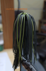 HEAVY COVER JIG HC-2 HAND TIED LIVING RUBBER SKIRT 5/0 MUSTAD HOOK 3 pack 3/4 OZ