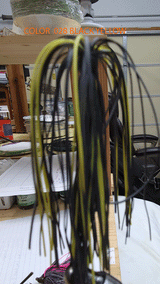 HEAVY COVER JIG HC-2 HAND TIED LIVING RUBBER SKIRT 5/0 MUSTAD HOOK 3 pack 3/4 OZ