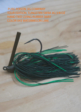 HEAVY COVER JIG HC-2 HAND TIED LIVING RUBBER SKIRT 5/0 MUSTAD HOOK 3 pack 3/4 OZ