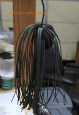 HEAVY COVER JIG HC-2 HAND TIED LIVING RUBBER SKIRT 5/0 MUSTAD HOOK 3 pack 3/4 OZ