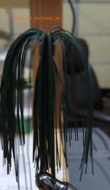 HEAVY COVER JIG HC-2 HAND TIED LIVING RUBBER SKIRT 5/0 MUSTAD HOOK 3 pack 3/4 OZ
