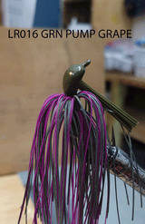 PURE POISON JIG COMPANY SMASHMOUTH FOOTBALL HEAD JIG 3/4 OZ 3/O MUSTAD EWG HOOK WITH HAND TIED LIVING RUBBER SKIRT 3 PACK