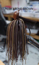 PURE POISON JIG COMPANY SMASHMOUTH FOOTBALL HEAD JIG 3/4 OZ 3/O MUSTAD EWG HOOK WITH HAND TIED LIVING RUBBER SKIRT 3 PACK