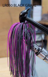 PURE POISON JIG COMPANY SMASHMOUTH FOOTBALL HEAD JIG 3/4 OZ 3/O MUSTAD EWG HOOK WITH HAND TIED LIVING RUBBER SKIRT 3 PACK