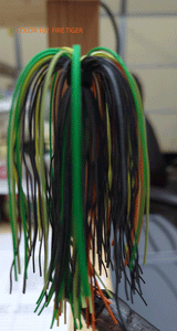 HEAVY COVER JIG HC-2 HAND TIED LIVING RUBBER SKIRT 5/0 MUSTAD HOOK 3 pack 3/4 OZ