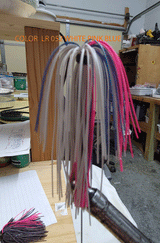 HEAVY COVER JIG HC-2 HAND TIED LIVING RUBBER SKIRT 5/0 MUSTAD HOOK 3 pack 3/4 OZ