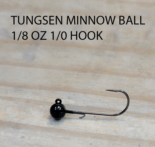 PURE POISON JIG COMPANY TUNGSTEN MINNOW BALL JIG HEADS 1/0 OR 2/0 HOOK