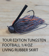 HEAVY COVER JIG HC-2 HAND TIED LIVING RUBBER SKIRT 5/0 MUSTAD HOOK 3 pack 3/4 OZ
