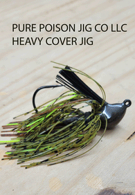 HEAVY COVER JIG  (HC2)  3/4 OZ 5/0 MUSTAD ROUND BEND HOOK  3 pack