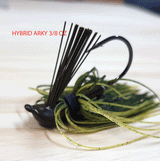 HYBRID ARKY FLIPPING JIG 3/8 OZ MUSTAD 4/0 HEAVY WIRE HOOK 3 pack