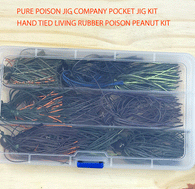 PURE POISON JIG COMPANY LIVING RUBBER POISON PEANUT POCKET JIG KIT