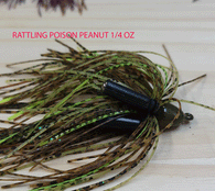 RATTLING  POISON PEANUT HEAD 1/4 OZ 3/0 MUSTAD EWG HOOK 3 pack