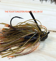 RATTLING TOUR EDITION TUNGSTEN PEANUT HEAD JIG 3/8 OZ 3/0 LIGHTWIRE HOOK 2pack
