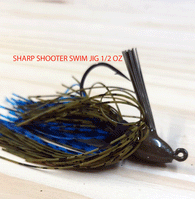 THE SHARP SHOOTER BULLET SWIM JIG 1/2 OZ MUSTAD 4/0 HOOK 3 pack