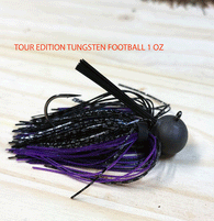 TOUR EDITION TUNGSTEN FOOTBALL HEAD 1 OZ  5/0 MUSTAD HOOK 3 pack