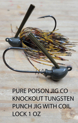 TOUR EDITION "KNOCK OUT" TUNGSTEN PUNCH JIG 1 0Z WITH COIL LOCK 2 PACK