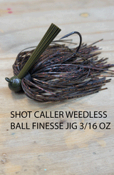 PURE POISON JIGS SHOT CALLER WEEDLESS FINESSE BALL JIG 3/16 OZ 3/0 HOOK SILICONE SKIRT 3 PACK