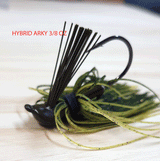 THE HYBRID ARKY FLIPPING JIG 3/8 OZ MUSTAD 4/0 HEAVY WIRE HOOK 3 pack