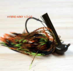 THE HYBRID ARKY FLIPPING JIG 1/2 OZ MUSTAD 5/0 HEAVY WIRE HOOK