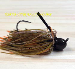 THE TOUR EDITION TUNGSTEN PEANUT HEAD JIG 1/4 OZ 3/0 LIGHTWIRE HOOK