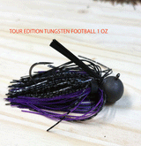 THE TOUR EDITION TUNGSTEN FOOTBALL HEAD 1 OZ  5/0 MUSTAD HOOK 3 pack